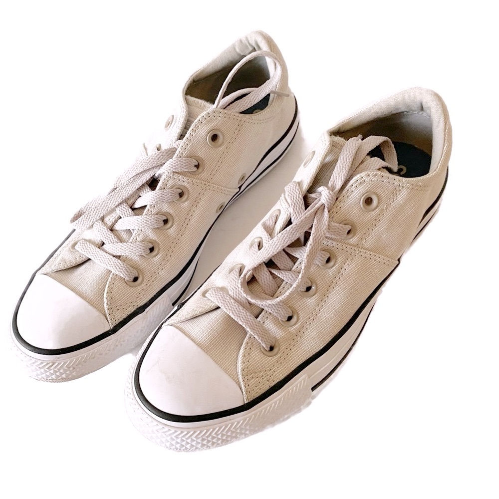 Linen Look Converse Chuck Taylor All Star Madison Ox Women's Shoes Papyrus-White